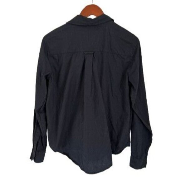 The Shirt Rochelle Behrens Shirt Button-down Black Cotton Front Pocket - Picture 4 of 7